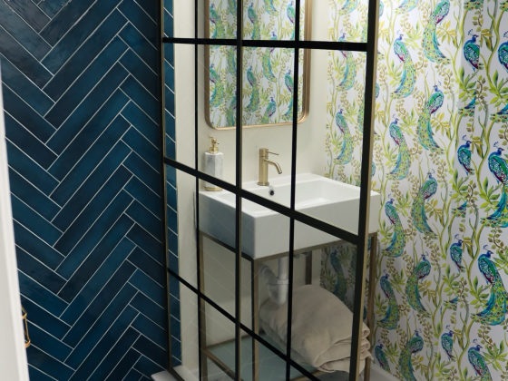 Completed bathroom in Maywood, NJ