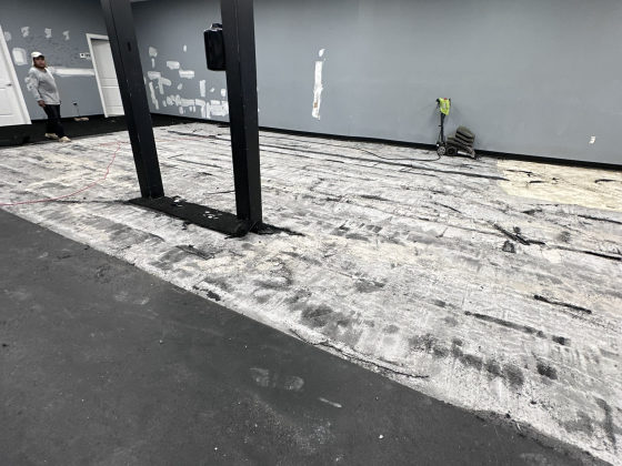 Commercial interior before renovation